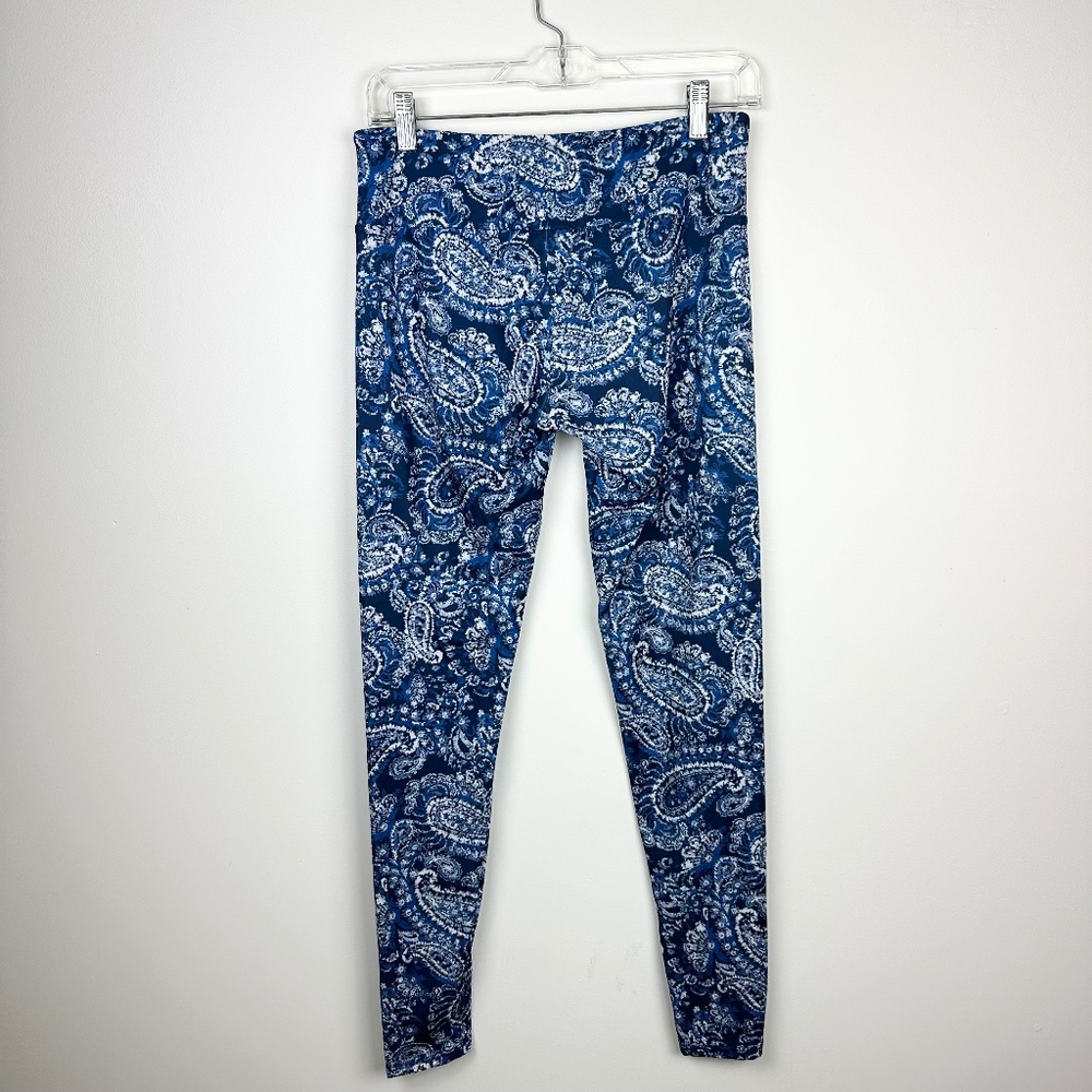 Onzie Blue Paisley High Waist Leggings Size M/L